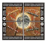 ONU New York 1994 - Deceniul pt Reducerea Dezastrelor Naturale, bloc neuzat