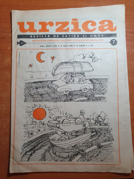 revista urzica 15 iulie 1986-revista de satira si umor