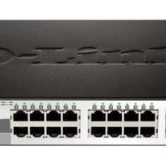 D-link switch dgs-1210-28 24 porturi gigabit 4 porturi sfp capacity56gbps 16k mac 19 rackmount websmart