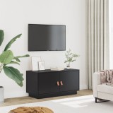 VidaXL Comodă TV, negru, 80x34x40 cm, lemn masiv de pin