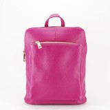 Rucsac din piele naturala fucsia convertibil in geanta 1001 123
