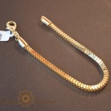 Cumpara ieftin Bratara Kubik placata cu aur 18K, unisex, ultra premium, design cubic masiv, 18 cm