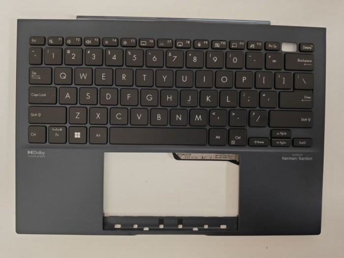 Carcasa superioara cu tastatura palmrest Laptop, Asus, ZenBook S 13 OLED UM5302T, UM5302TA, 90NB0WA1-R30US0, HQ20721682000, UM5302TA-8B, iluminata, al