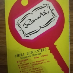 1977, Reclama Magazinele ROMARTA , ADAM, EVA, comunism 19x12 cm Bucuresti