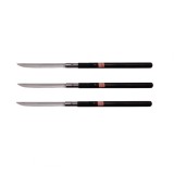 Pachet Trei Sabii de V&acirc;nătoare Shaolin Master, Model Baston, 55 cm, Negru, Teacă Inclusă