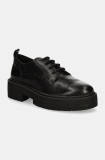 Geox pantofi de piele D SPHERICA EC7 femei, culoarea negru, cu platforma, D36VDH 00043 C9999