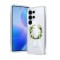 Husa pentru samsung galaxy s25 ultra, atasare magnetica, magsafe, pink wreath 14, clear