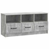 vidaXL Cabinet TV Gri Beton 102 x 34,5 x 47 cm Lemn prelucrat 895828
