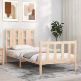 VidaXL Cadru de pat cu tăblie, 90x200 cm, lemn masiv