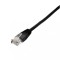 Cablu de retea UTP Cat5e patch cord 0.25m negru Well UTP-0008-0.25BK-WL
