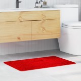 Covoraș de baie rectangular Roșu 60x90 cm Poliester Antiderapant