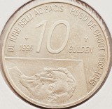 1936 Olanda 10 Gulden 1995 Beatrix (Hugo de Groot) km 220 argint