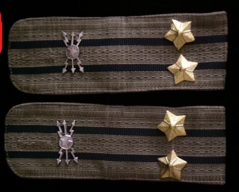 C1 11 - Grade militare comunism camasa bluza - locotenent colonel transmisiuni