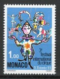 Monaco 1976 Mi 1250 MNH - Al 3-lea Festival Int de Circ de la Monte Carlo