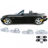 Set de reflectoare pentru lumini de marcaj laterale albe, potrivit pentru Mazda MX5 NA NB NBFL 89-05 Performance AutoTuning