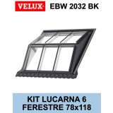 Lucarna mansarda 6 ferestre VELUX EBW 2032BK
