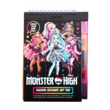 Carte de activitati cu sabloane, Monster High, Fashion Designer Art Pad