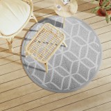 vidaXL Covor de exterior, ARAKIL gri, &Oslash;120 cm, PP