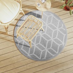 vidaXL Covor de exterior, ARAKIL gri, &Oslash;120 cm, PP