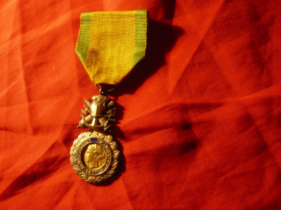 Medalie Franta 1870 -Valeur et Discipline Republica III foto