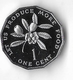 Moneda 1 cent 1977, FAO - Jamaica, PROOF, tiraj: 10000, Europa, Aluminiu