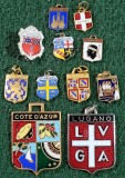 Lot 11 medalioane / insigne emailate Franta