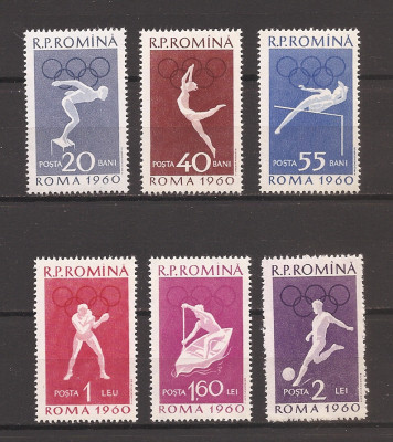Romania 1960, LP 499 - Jocurile Olimpice Roma II, MNH foto