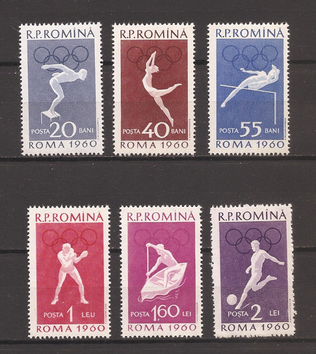 Romania 1960, LP 499 - Jocurile Olimpice Roma II, MNH