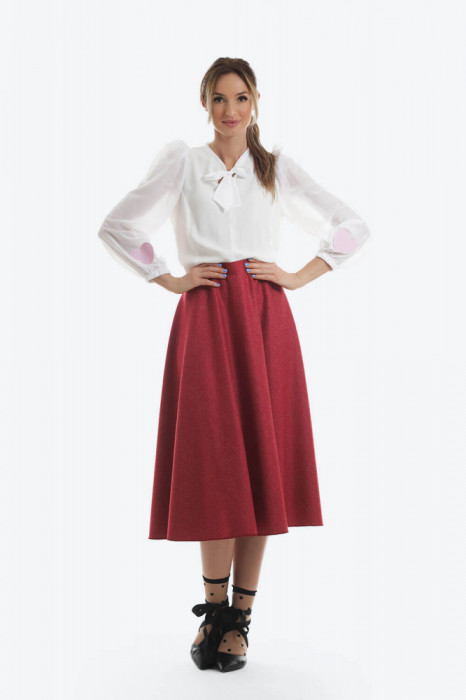 Fusta eleganta midi semi-clos rosie