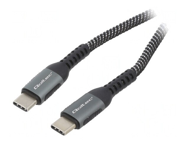 Cablu USB 2.0 USB C 1,5m Negru/Alb