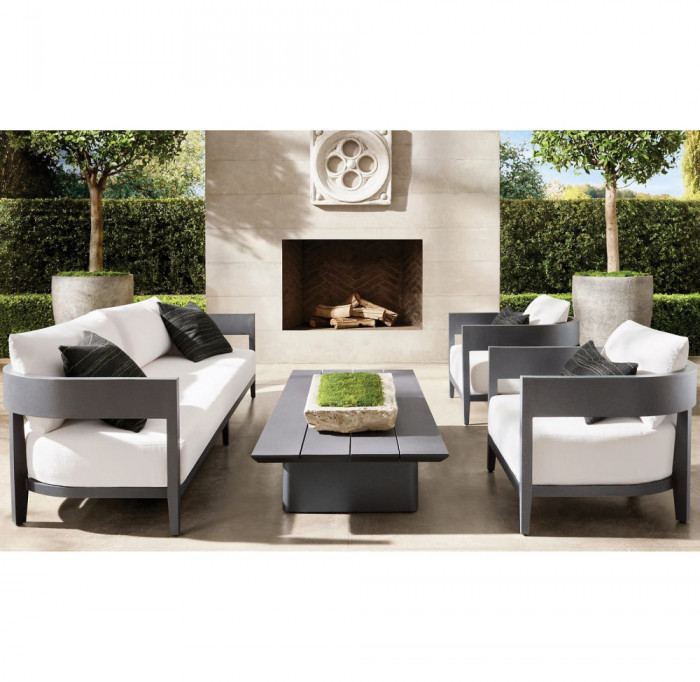 Set mobilier premium din aluminiu, pentru terasa/gradina/balcon, model Nisa