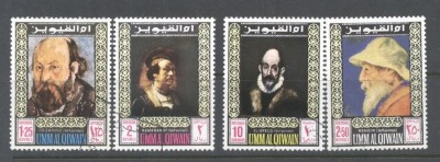 Umm al Qiwain 1967 Paintings Self portraits 4 values MNH/used DE.148 foto