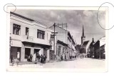 CP Dej - Strada Banffy, ocupatia maghiara, animata, circulata 1942, stare buna, Fotografie