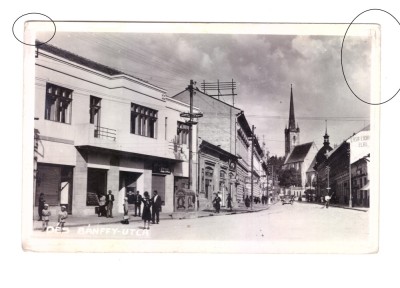 CP Dej - Strada Banffy, ocupatia maghiara, animata, circulata 1942, stare buna foto