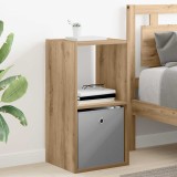 vidaXL Noptieră Stejar Artizanal 35 x 32 x 68,5 cm Lemn compozit 8000642