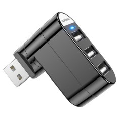 Hub 3 x Port USB Splitter cu Indicator LED Borofone - Negru
