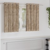 vidaXL Draperii din catifea Champagne Poliester 140 x 140 cm