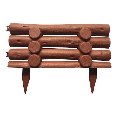 Gard ornamental de gradina, panou din plastic, maro, 44x31 cm foto
