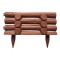 Gard ornamental de gradina, panou din plastic, maro, 44x31 cm