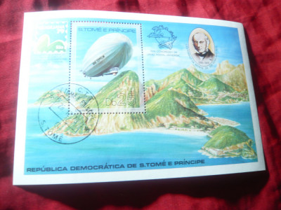 Bloc Sao Tome e Principe 1979 - 100 Ani Rowland Hill , stampilat foto