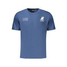 U.S. Grand POLO Tricou barbati din bumbac cu logo la baza gatului, albastru, S