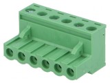 Regletă conexiuni 5mm 6 piste drept mufă
