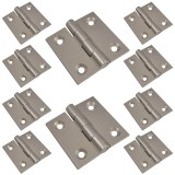 Cumpara ieftin Balama din aluminiu, dreapta, pentru usa, saten, 40 x 40 mm, 10 buc / set