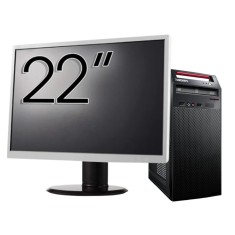 Pachet Calculator LENOVO ThinkCentre E73 Tower, Intel Core i5-4460s 2.90GHz, 8GB DDR3, 240GB SSD, DVD-RW + Monitor 22&amp;quot; NewTechnology Media