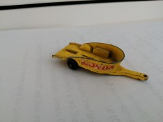 bnk jc Matchbox 38c Motorcycle Trailer - galben
