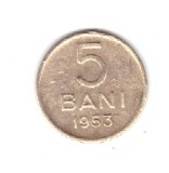 Moneda 5 bani 1953, stare buna, curata