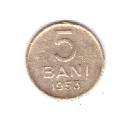 Moneda 5 bani 1953, stare buna, curata foto