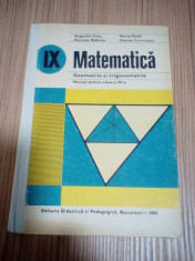 Matematica geometrie si trigonometrie manual clasa 9-a 1985 foto