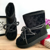 Cizme imblanite negre tip ugg cu sireturi pt fetite 30 31 cod 0889, Fete