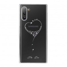 Husa Samsung Note 10, Kingxbar Wish Series, Cristale Originale Swarovski, Silver foto